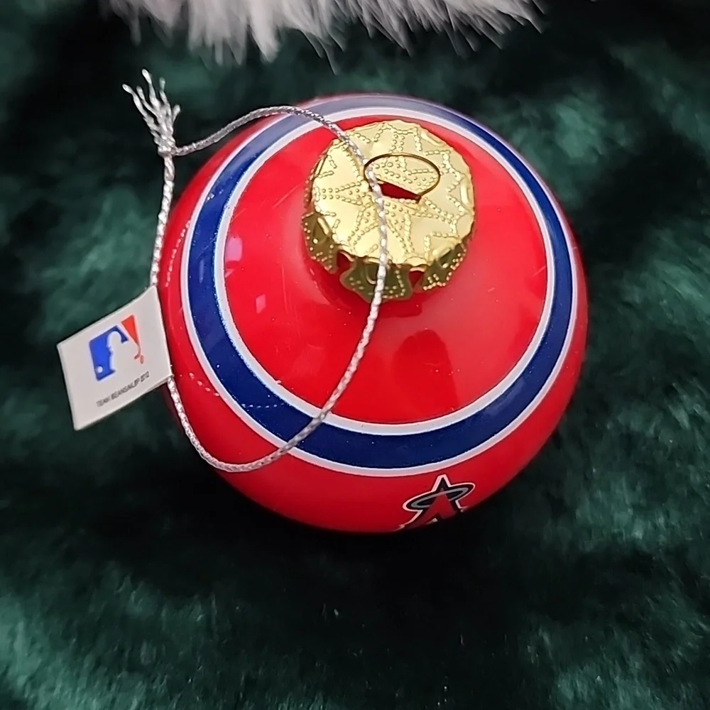 Angels Baseball Glass Ball Bulb Ornament 2012 Red, White and Blue